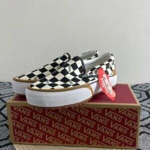 VANS Slip On Canvas Checkerboard Shoes - Trendy Style
